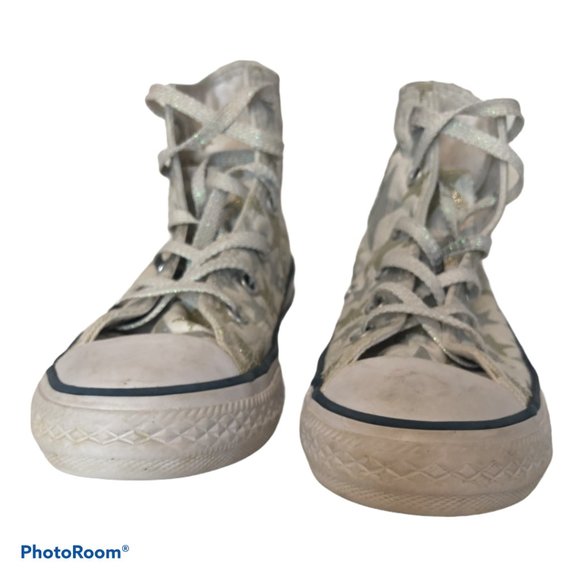 CONVERSE Kids Glitter Stars High Tops 13 - Picture 4 of 7